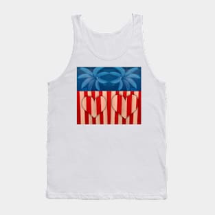 TWO HEARTS İN RED WHITE AND BLUE Tank Top